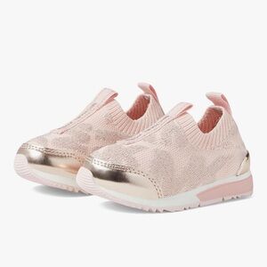 Michael Kors Kids Gold and Pink Slip-On  Allie Sock Shoes Size 8